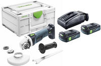 Festool AGC 18-125 EB-Basic Akku Winkelschleifer 18 V 125 mm Brushless + 2x Akku 3,0