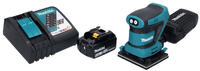 Makita Dbo 480 Rm1 Akku Schwingschleifer 18 V 112 X 102 Mm + 1x Akku 4,0 Ah +