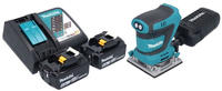 Makita Dbo 484 Rg Akku Schwingschleifer 18 V 112 X 102 Mm + 2x Akku 6,0 Ah +
