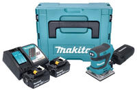 Makita Dbo 484 Rgj Akku Schwingschleifer 18 V 112 X 102 Mm + 2x Akku 6,0 Ah +