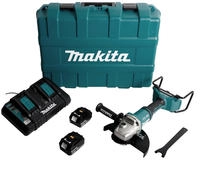 Makita Dga 900 Ptkx2 Akku Winkelschleifer 36v ( 2x18v ) 230mm Brushless + 2x...
