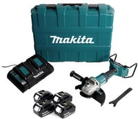 Makita DGA 900 PM4KX2 Akku Winkelschleifer 36V ( 2x18V ) 230mm Brushless + 4x...