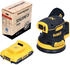 DeWalt DCW210 N Akku Exzenterschleifer 18 V 125 mm Brushless + 1x Akku 2,0 Ah + 1x Toolbrothers SPIDER Schleifnetz Set - ohne Ladegerät