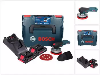 Bosch GEX 18V-125 Professional (2x 4,0 Ah ProCORE + Ladeger&auml;t + L-Boxx)