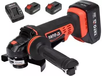 Yato Akku-Winkelschleifer 18V, 125mm, 10000min⁻¹, 2x3Ah (YT-82828)
