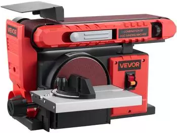 VEVOR Band- und Tellerschleifer 400W, Scheibe 152,4mm, Band 101,6x914,4mm (BSH1510C)