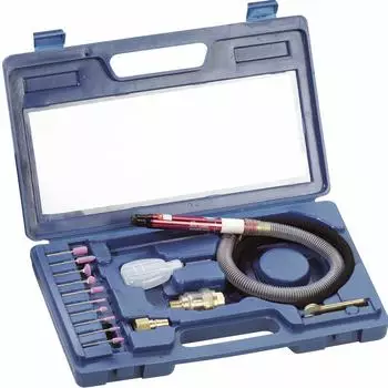 Fervi Druckluft-Mikroschleifer mit Flexwelle und Zubehör (641)