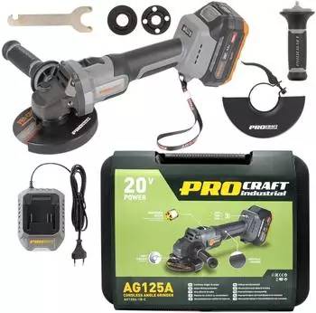 PROCRAFT AG125A Akku-Winkelschleifer 20V 125mm Brushless (AG125A)