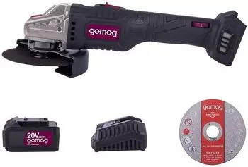 Gomag GO-WS125 Akku-Winkelschleifer 20V &Oslash;125mm mit Trennscheibenset (39092159982-02)