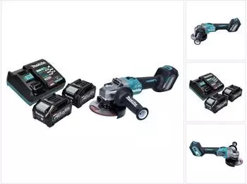 Makita GA 023 GM2 Akku-Winkelschleifer 40V 125mm Brushless XGT, 2x 4,0Ah + Ladegerät (GA023GM2)