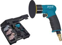 Hazet 9033N-5, Hazet Mini Exzenterschleifer Satz 9033N-5, 36-teilig blau/schwarz, mit