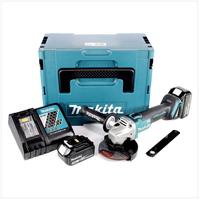 Makita DGA 506 RFJ Akku Winkelschleifer 18 V 125 mm Brushless + 2x Akku 3,0 Ah +