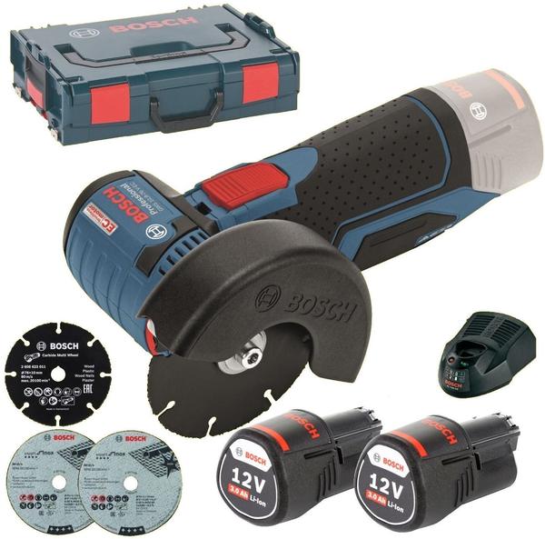 Bosch GWS 12V-76 Professional (2 x 3,0 Ah + L-Boxx)