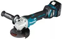 Makita Akku-Winkelschleifer DGA515RTJ 18 Volt, mit 2 Akkus 5,0 Ah und Ladeger&auml;t