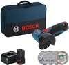 Bosch Winkelschleifer GWS 12V-76, Professional, 76mm, 12V/2Ah, mit 2 Akkus,