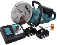 Makita Dce 090 Rg2x1 Akku Trennschleifer 36 V ( 2x 18 V ) 230 Mm Brushless + 2x Akku