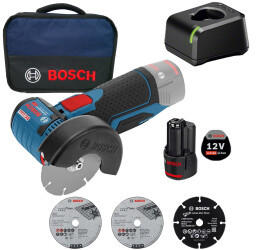 Bosch GWS 12V-76 Professional (1 x 3,0 Ah + Ladegerät im Softbag)