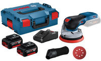 Bosch Akku-Exzenterschleifer GEX 18V-125 / 2x 4,0 Ah Akku + Ladeger&auml;t in L-Boxx