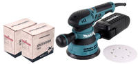 Makita BO 5041 Exzenterschleifer / Schleifmaschine 300 W 125 mm + 2x...