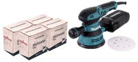 Makita BO 5041 Exzenterschleifer / Schleifmaschine 300 W 125 mm + 4x...