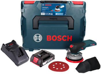 Bosch GEX 18V-125 Professional (1x 2,0 Ah + Ladeger&auml;t + L-Boxx)