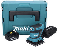 Makita DBO 480 G1J Akku Schwingschleifer 18 V 112 x 102 mm + 1x Akku 6,0 Ah + Makpac