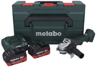 Metabo W 18 L BL 9-125 (2x8,0 Ah + Ladegerät + metaBOX)