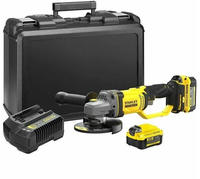 STANLEY SFMCG400M2K-QW, STANLEY V 20 SFMCG400M2K-QW Akku-Winkelschleifer 18V 4Ah