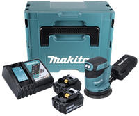 Makita Dbo 180 Rtj Akku Exzenterschleifer 18 V 125 Mm + 2x Akku 5,0 Ah + Ladeger&auml;t +