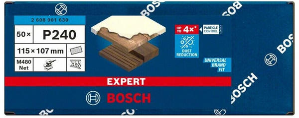 Bosch M480 Schleifnetz 115 x 107 mm G 240 (50 Stk.)