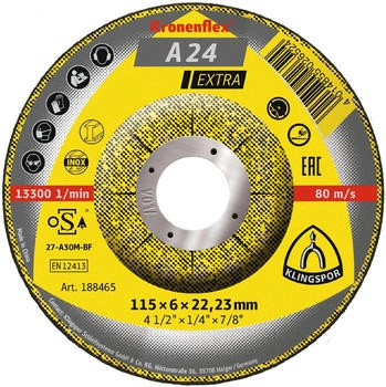 Klingspor Schruppscheiben A 24 Extra Ø115 x 6 x 22.23 (K188465)