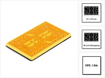 Mirka Schleifschuh (interface pad) Netz 81 x 133 mm Grip 46L Medium Ersatzteil