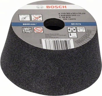 Bosch Konischer Schleiftopf für Stein/Beton 90 x 110 x 55 mm G36 (1608600240)