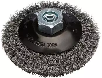 RHODIUS Kegelbürste SKBW gewellt für Stahl 100 x 10 x 20 x M14 (353025)