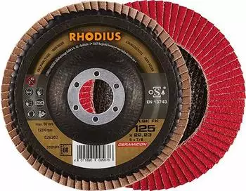 RHODIUS LSK FK Fächerschleifscheibe Edelstahl 125 x 22,23 mm (210183)