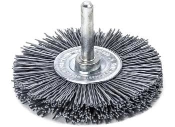 Lessmann Rundbürste Ø 70 mm Schaft 6 mm SiC Schleifborsten Körnung 320 (417872)