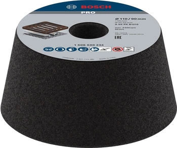 Bosch Konischer Schleiftopf für Metall/Guss, 90 x 110 x 55 mm, K60 (1608600234)