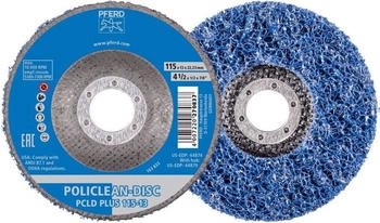 Pferd POLICLEAN PLUS PCLD Reinigungsvlies Ø 125 x 13 mm Bohrung Ø 22,3 mm für grobe Reinigungsarbeiten (44698004)