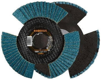 RHODIUS VISION PRO PACK Fächerschleifscheibe 125 mm Ø 22,23 mm K40 5 Stück (211303)