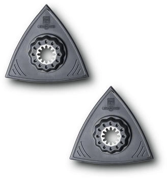 Fein Schleifplatten-Set Dreiecksform Starlock flache Ausführung Kantenlänge 80 mm 2 Stück (63806142220)
