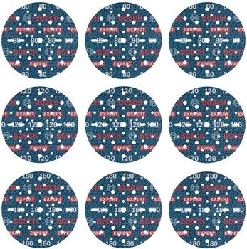 Bosch Expert O780 Folienschleifscheiben-Set, 150 mm, Körnung 80/120/180, 9-teilig (2608902448)