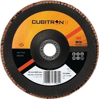 3M Fächerscheibe Cubitron II 967A D.125mm K.40+ flach INOX (7000104374)