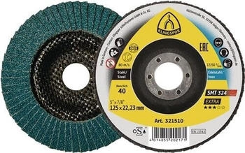 Klingspor Schleifmopteller SMT 324 Extra Ø 125 mm Körnung 80 12° konisch INOX (321514)