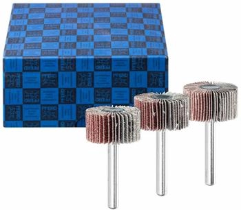 Pferd Fächerschleifer-Set Korund Ø 30x15 mm Schaft-Ø 6 mm A60, 80, 120 für Feinschliff (44498002)