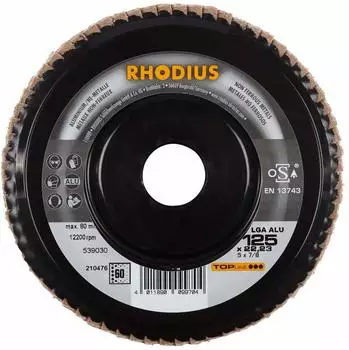 RHODIUS LGA ALU Fächerschleifscheibe 125 x 22,23 mm K60 (210476)
