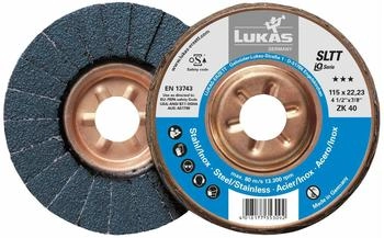Lukas Schleiflamellenteller SLTT Zirkonkorund Ø 125 mm Körnung 40 flach (A27201250400065A)