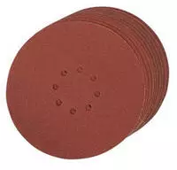Scheppach Schleifpapier 5903802703, K&ouml;rnung 120, Set, 215mm &Oslash;, 10 Schleifscheiben,