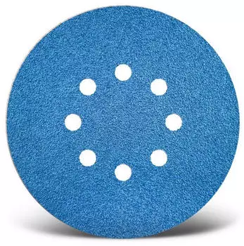 Menzer Blue Klett-Schleifscheiben Exzenterschleifer &Oslash;150mm 8-Loch Zirkonkorund 25 Stk. (231575040)