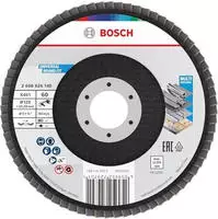 Bosch F&auml;cherschleifscheibe X451, 2608626176, &Oslash;125mm, K&ouml;rnung 60, gewinkelt,...