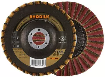 RHODIUS VSK F Vliesf&auml;cherschleifscheibe 115x22,23mm Edelstahl/Stahl (353296)